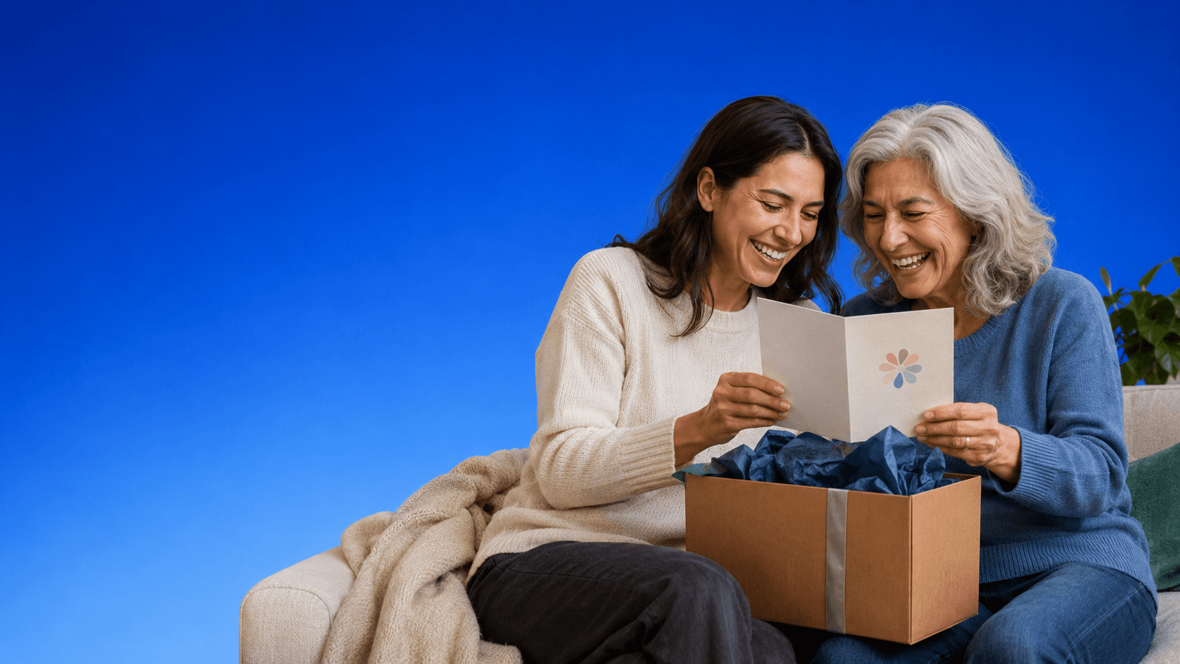 Opening a thoughtful gift together